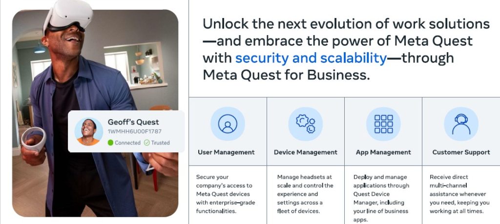 meta quest 3 for business