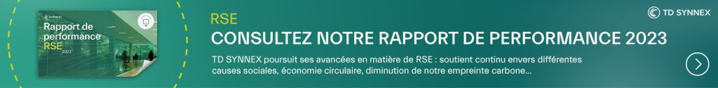 Bannière publicitaire rapport de performance RSE td synnex