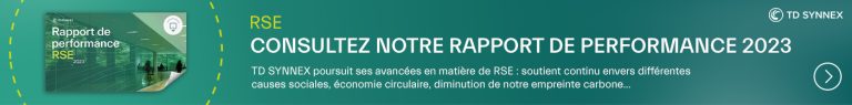 Bannière publicitaire rapport de performance RSE td synnex