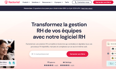 photo du site web de factorial