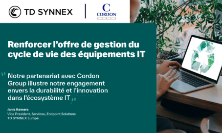 visuel citation partenariat td synnex et groupe cordon
